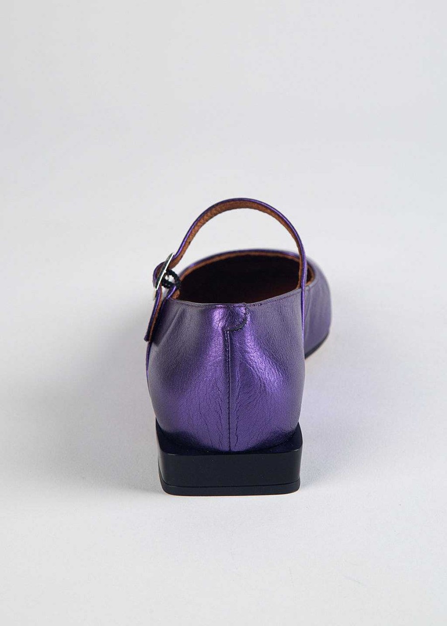 Shoes Ángel Alarcón | Square Toe Mary Jane Purple Leather