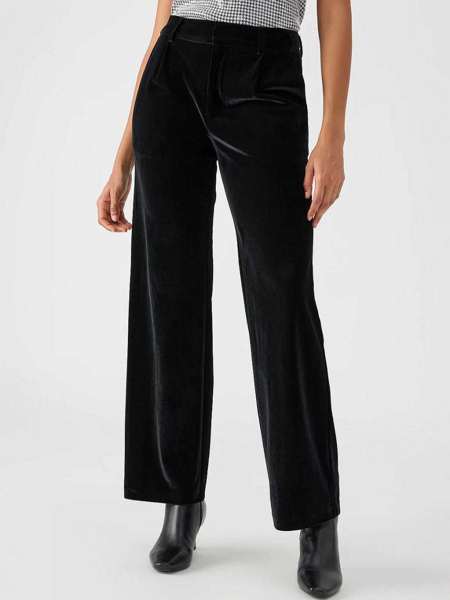 Apparel Sanctuary | Faye Velvet Trouser Black