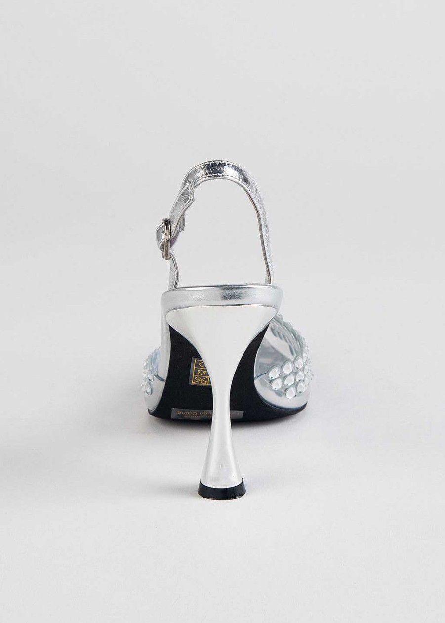 Shoes Jeffrey Campbell | Shiner Slingback Pump Silver