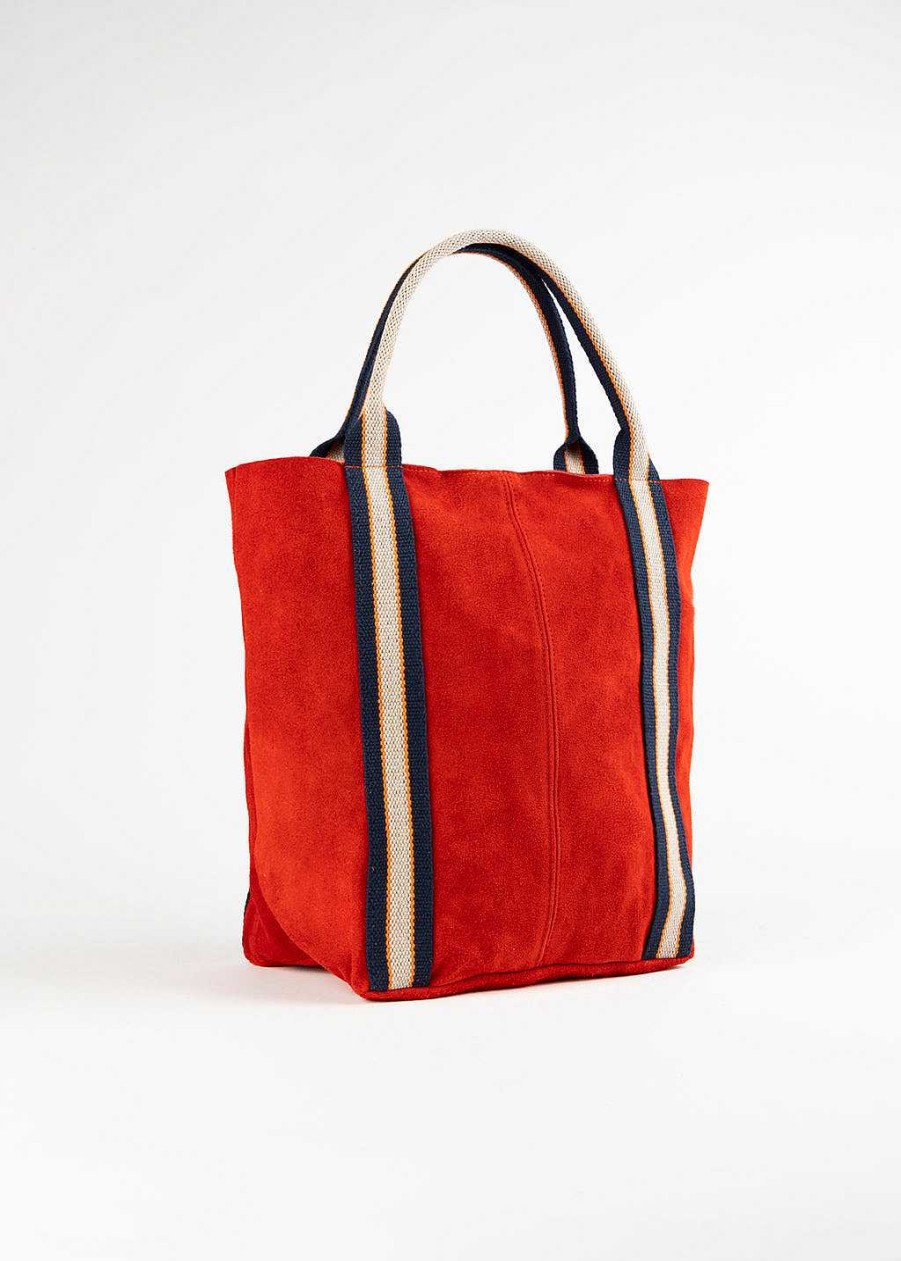 Handbags Armitage Avenue | Melody Suede Tote Red Multi