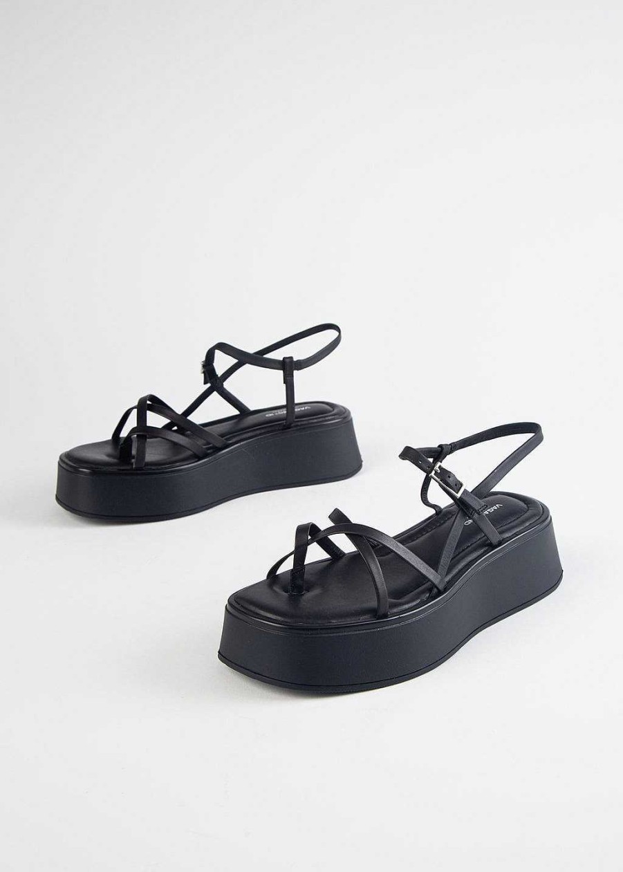 Shoes Vagabond Shoemakers | Courtney Platform Sandal Black Leather