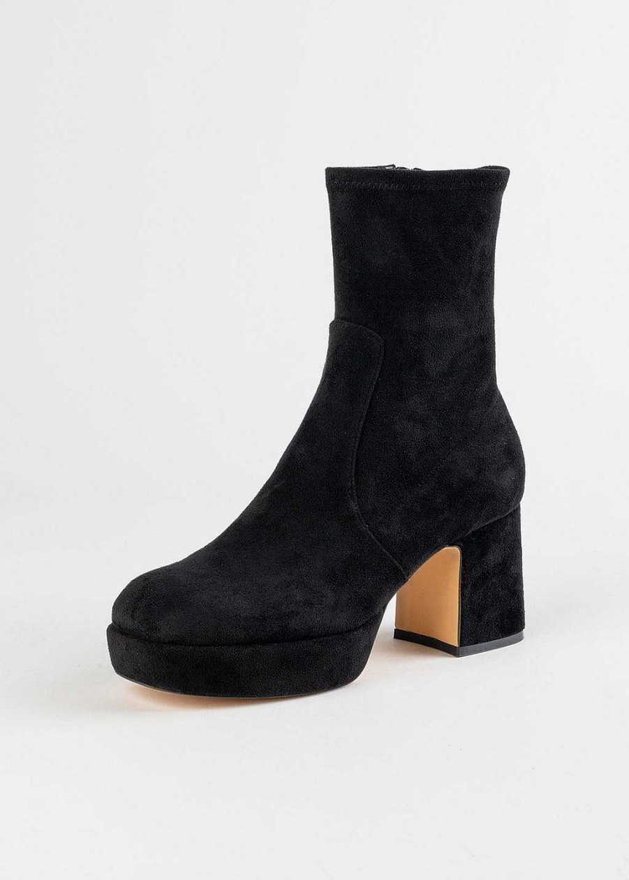 Shoes Silent D | Otto Platform Boot Black Suede