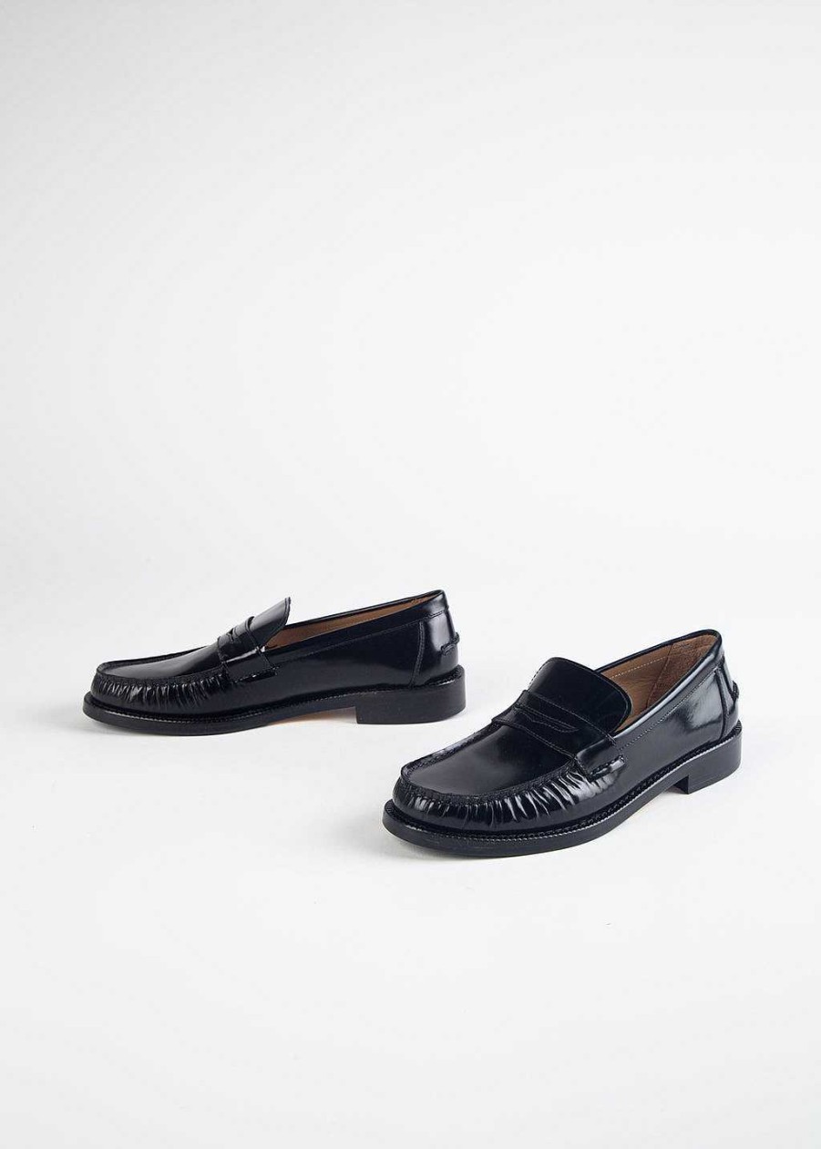 Shoes L'idea by Lori | Leather Penny Loafer Black Leather