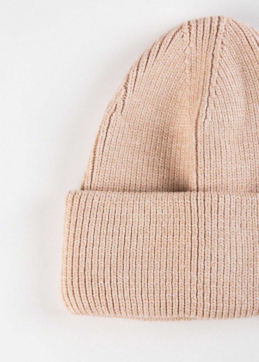 Accessories Alex Max | Solid Color Beanie Beige