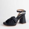 Shoes L'idea by Lori | Platform Heeled Sandal Black Leather