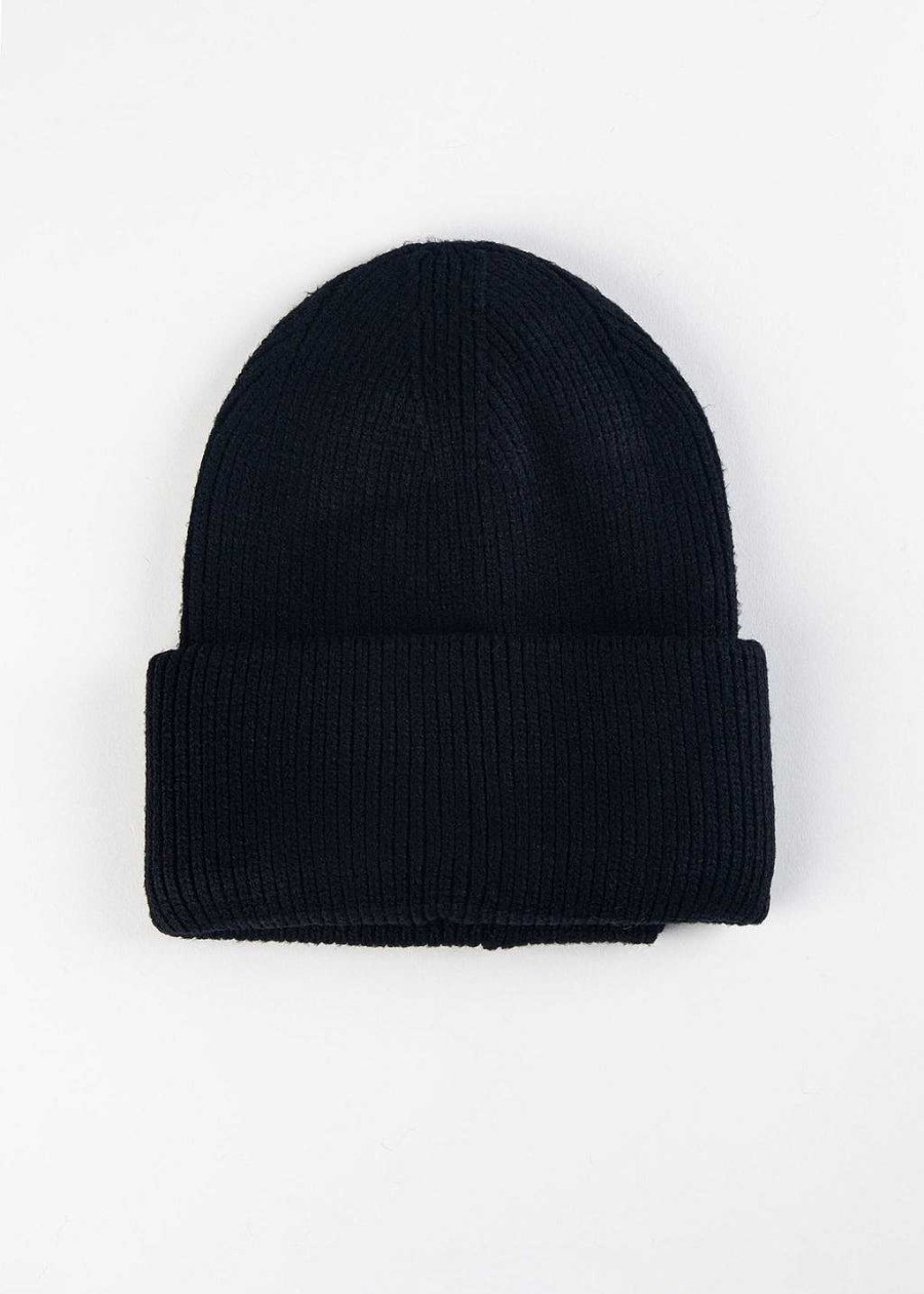 Accessories Alex Max | Solid Color Beanie Black