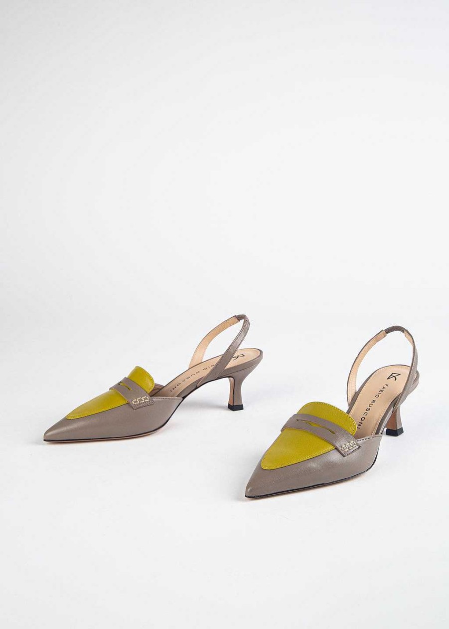 Shoes Fabio Rusconi | Leather Slingback Pump Grey