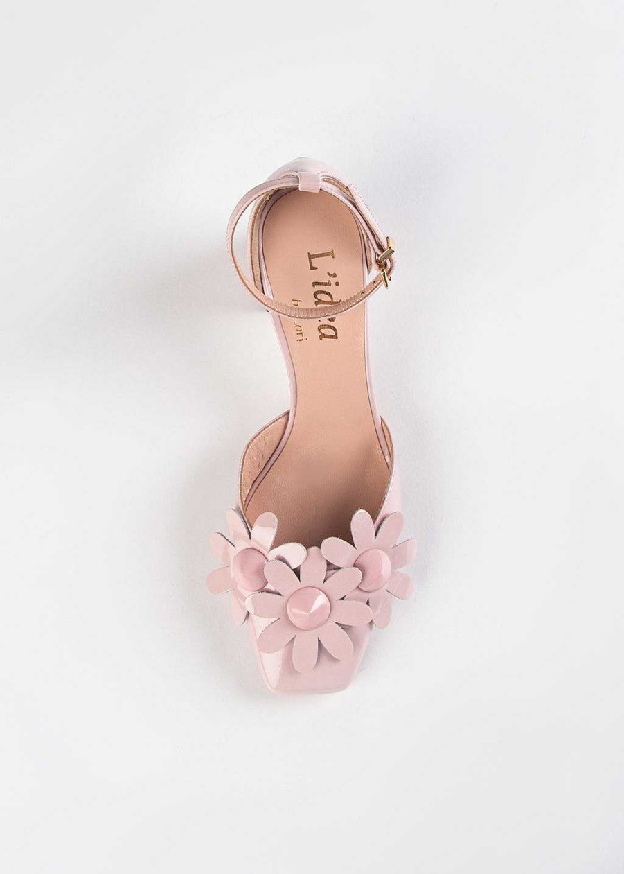 Shoes L'idea by Lori | Leather Flower Pump Blush Patent