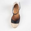 Shoes Fabiolas | Leather Espadrille Wedge Black