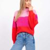 Apparel Central Park West | Livi Stripe Sweater Pink