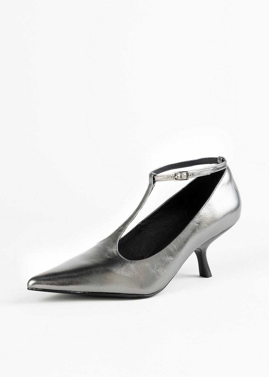 Shoes Jeffrey Campbell | Invent T-Strap Pump Pewter