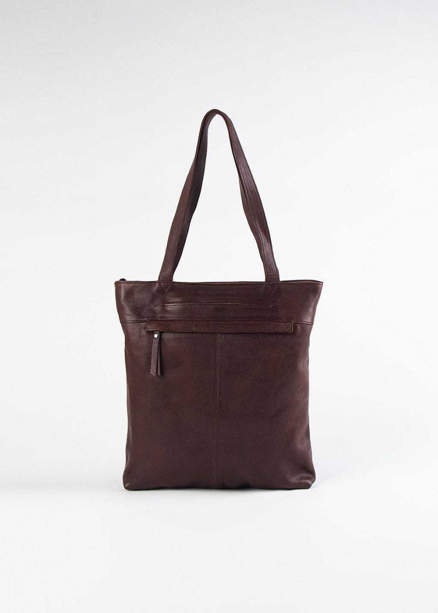 Handbags Latico | Leon Leather Tote Brown Leather