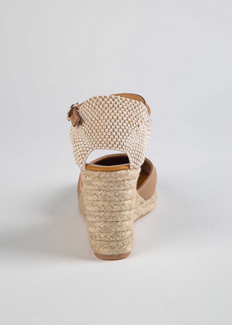 Shoes L'idea by Lori | Nantes Leather Espadrille Almond