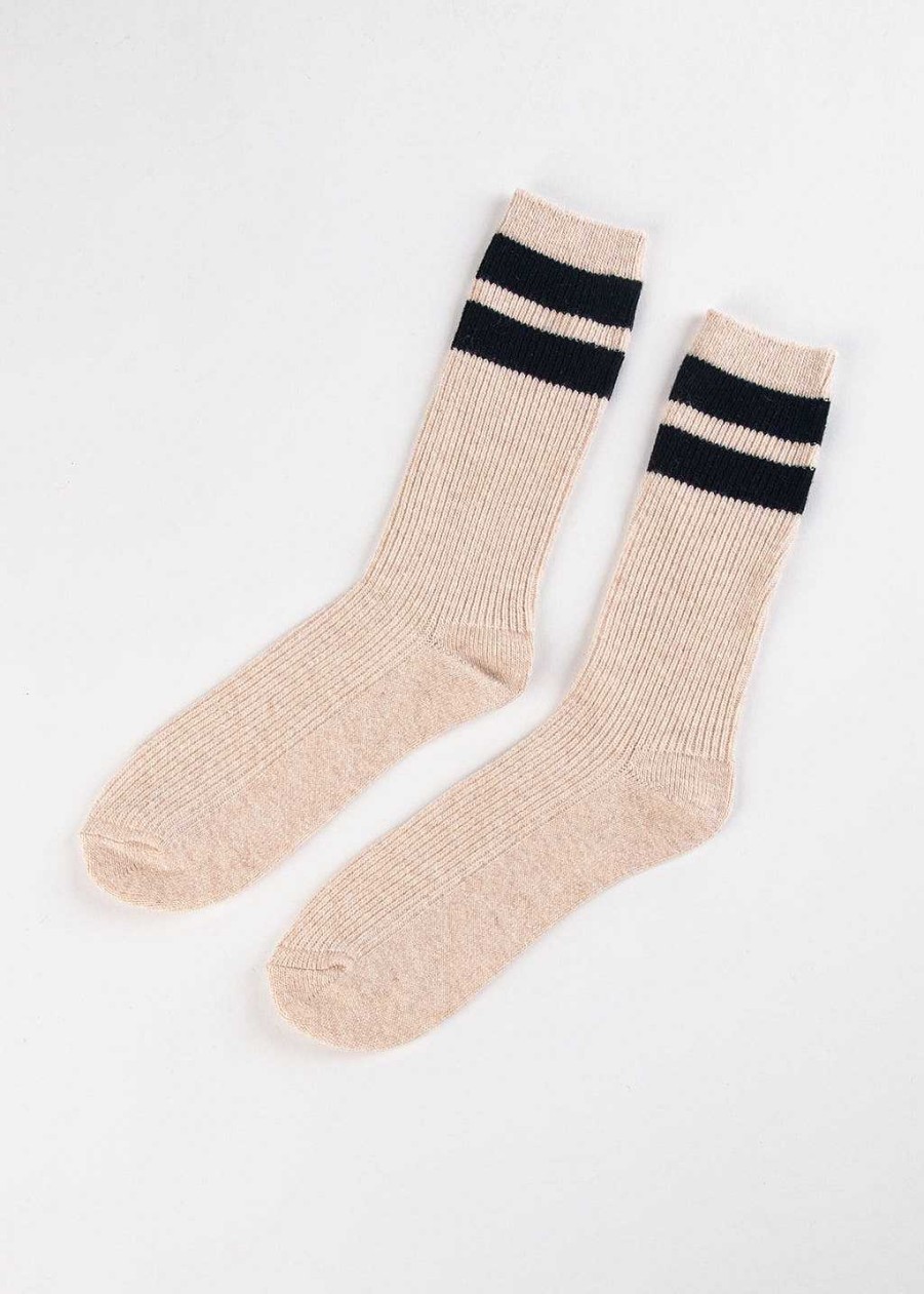 Accessories Le Bon Shoppe | Grandpa Varsity Sock Oatmeal