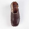 Shoes MA '91 | Sherpa Lined Clog Dark Brown Leather