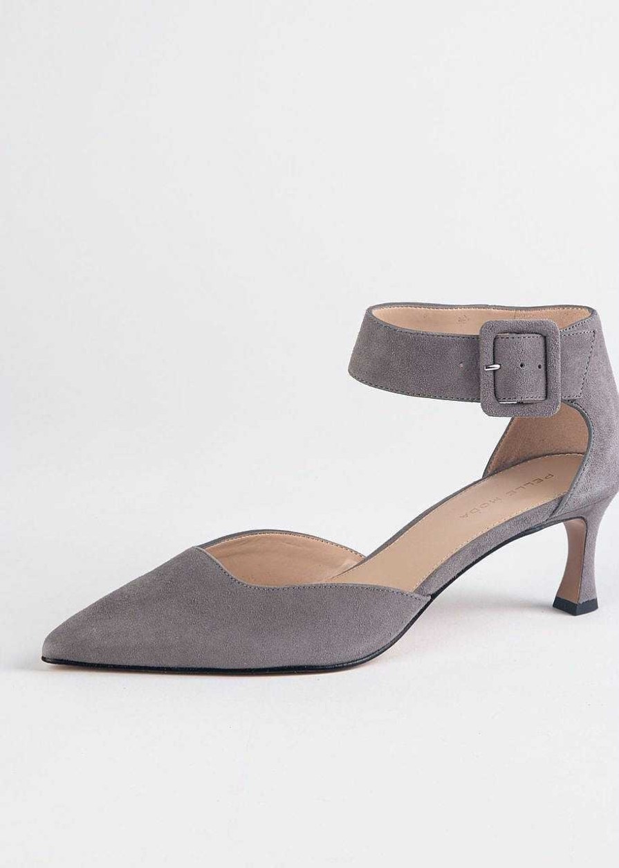 Shoes Pelle Moda | Ciann Pointed Toe Pump Steel Suede