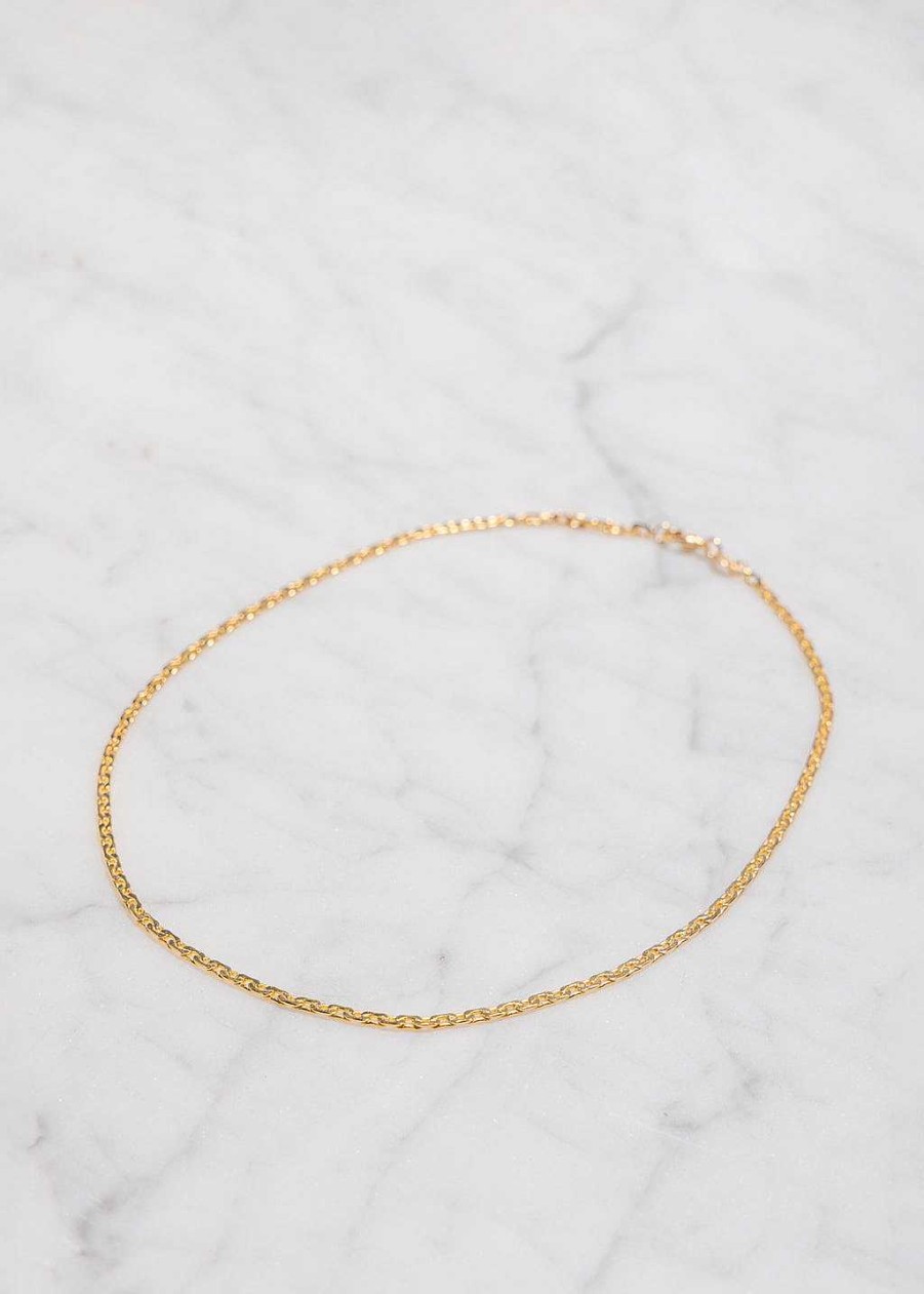 Accessories Armitage Avenue | Flat Chain Necklace Gold