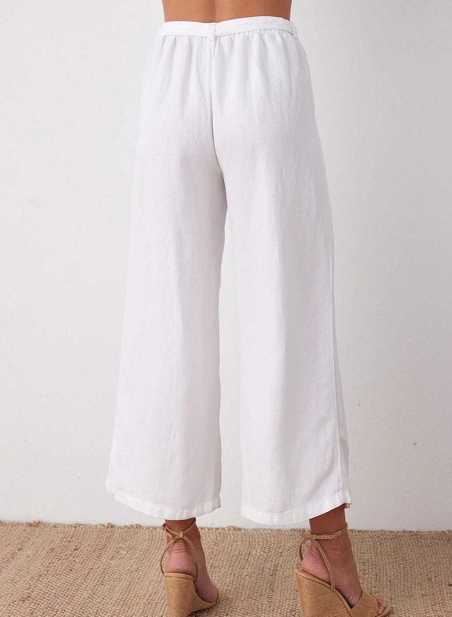 Apparel Bella Dahl | Emma Wide Leg Crop Pant White