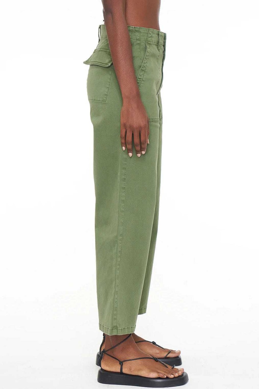 Apparel Pistola Denim | Sophia Wide Leg Cropped Pant Basil