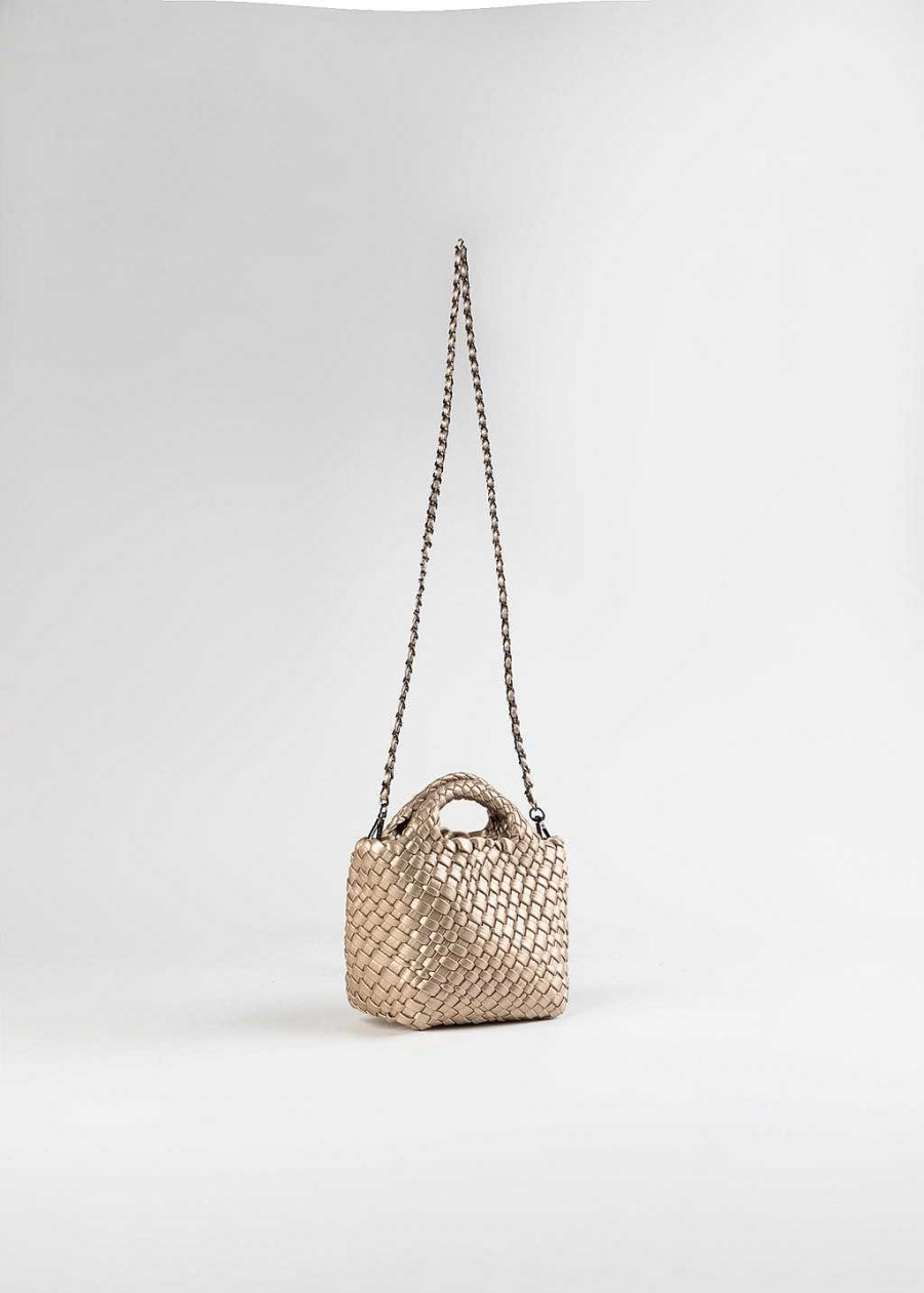 Handbags Armitage Avenue | Mini Woven Tote Champagne