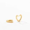 Accessories Armitage Avenue | V Shape Hoops Gold