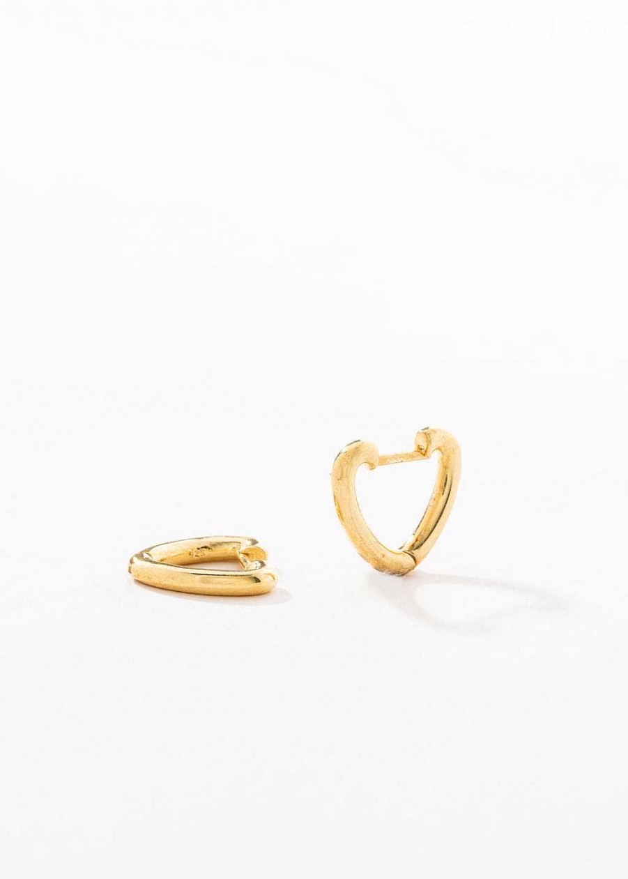 Accessories Armitage Avenue | V Shape Hoops Gold