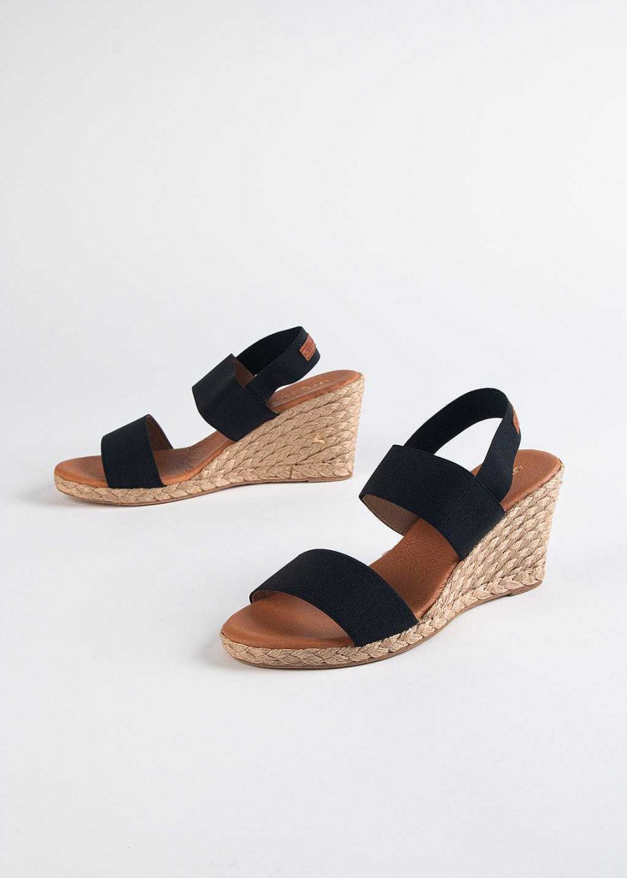 Shoes Andre Assous | Allison Espadrille Wedge Black