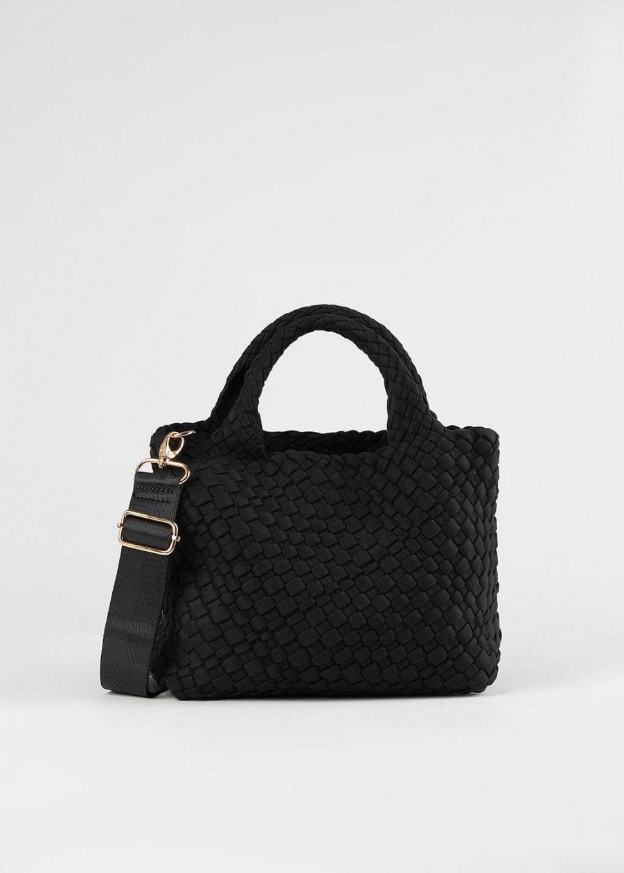 Handbags Ah-Dorned | Linda Woven Tote Black