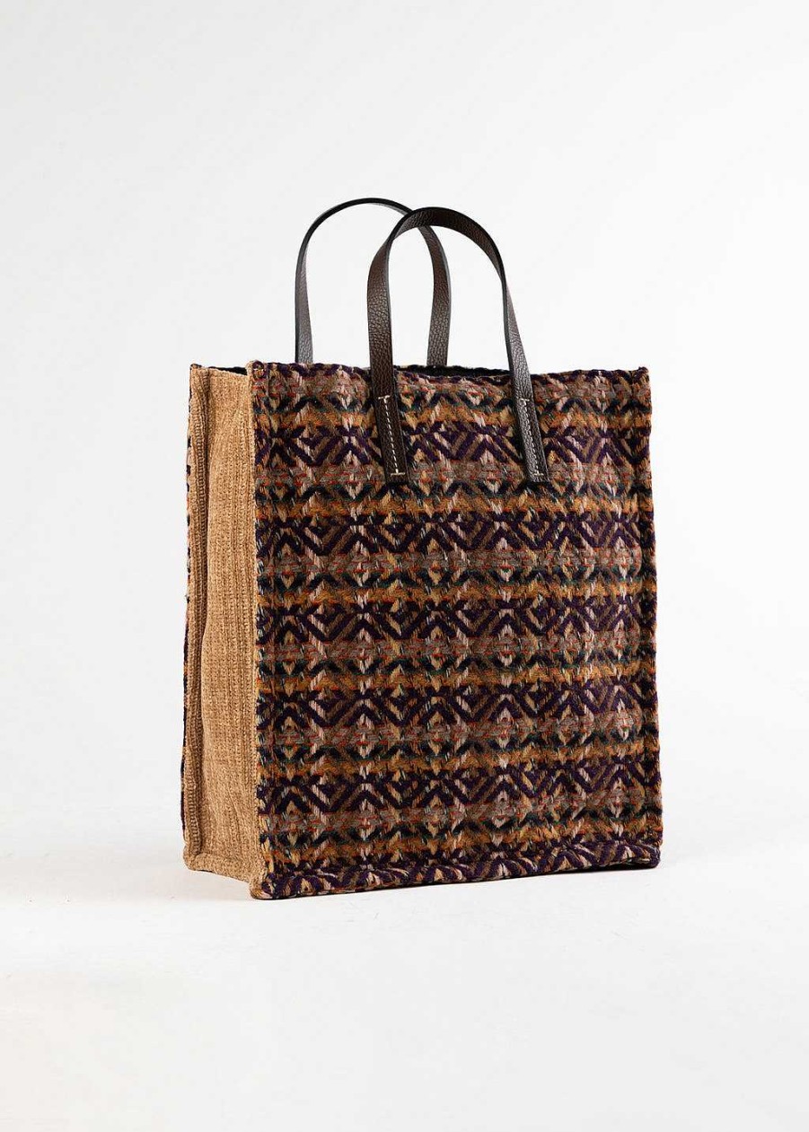 Handbags Kassiopea Handbags | Umilta Wool Tote Violet Multi