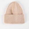 Accessories Alex Max | Solid Color Beanie Beige