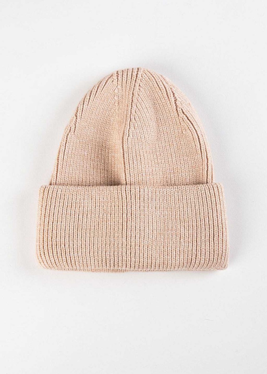 Accessories Alex Max | Solid Color Beanie Beige