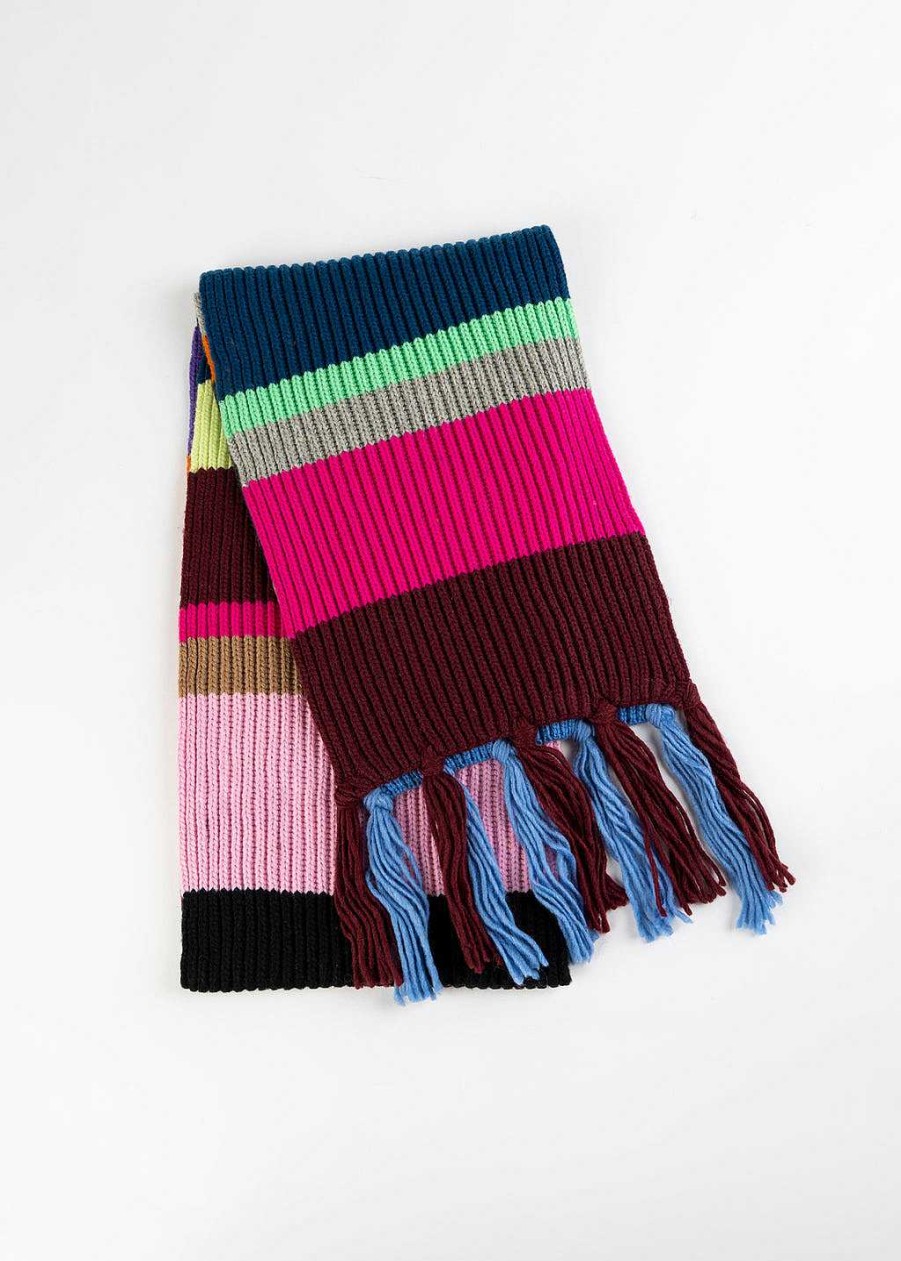 Accessories Echo | Superfine Stripe Scarf Multi