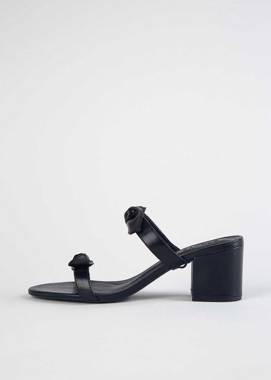 Shoes Schutz | Alia Mid Heeled Sandal Black Leather