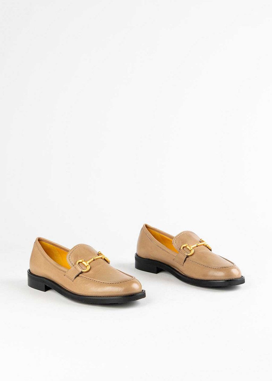 Shoes Mara Bini | Leather Loafer With Bit Beige Leather