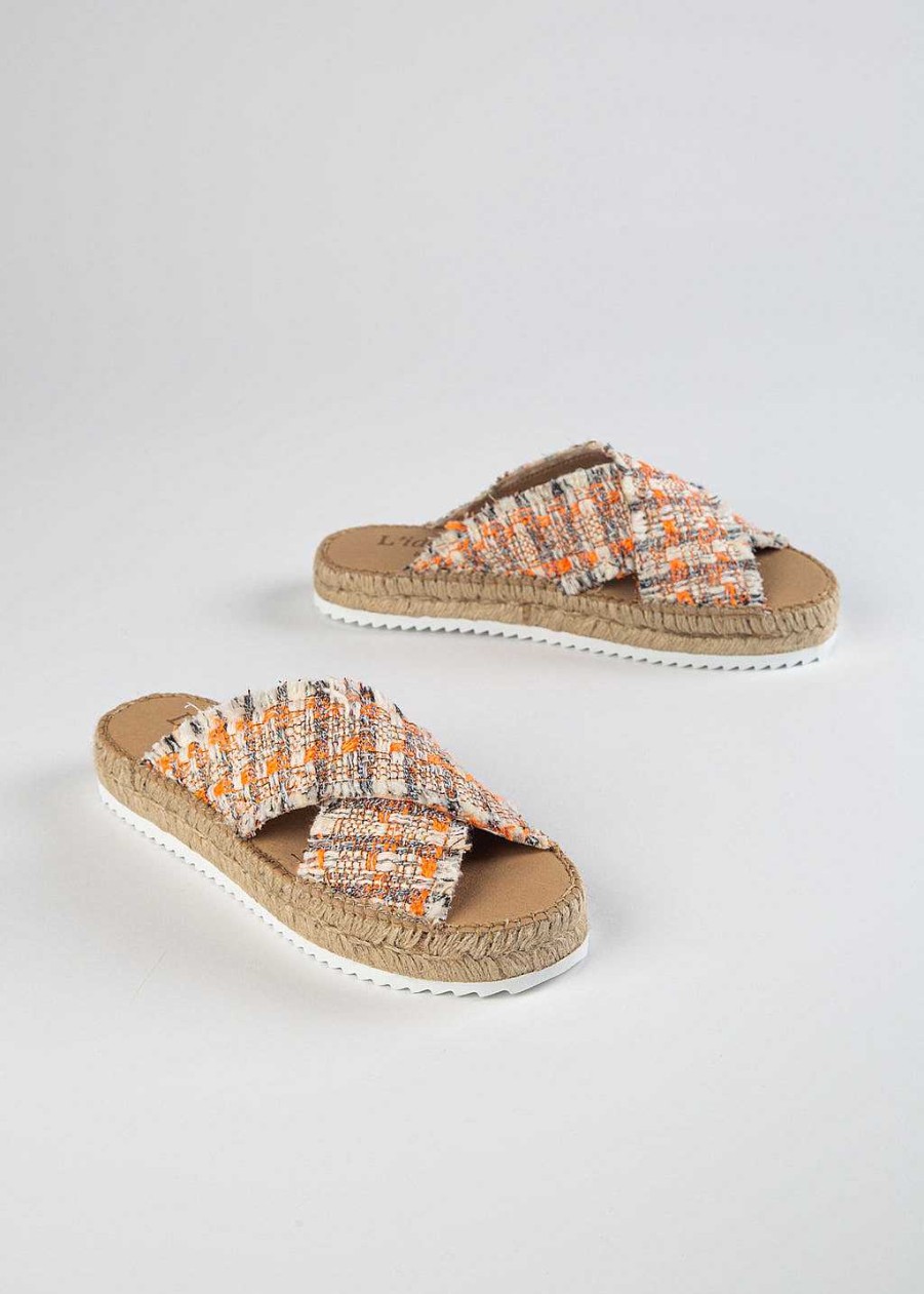 Shoes L'idea by Lori | Archer Espadrille Slide Orange