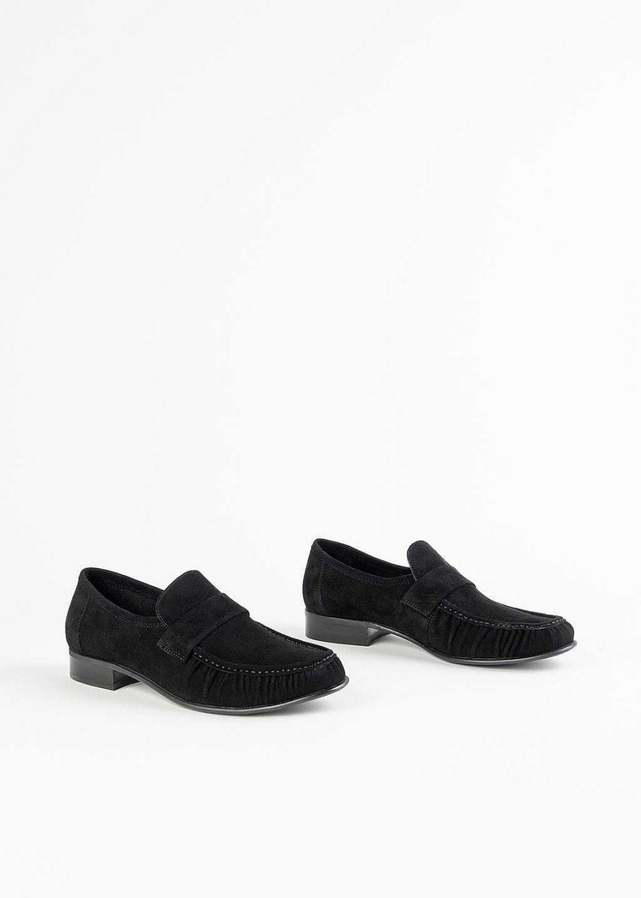 Shoes Jeffrey Campbell | Societies Suede Loafer Black Suede