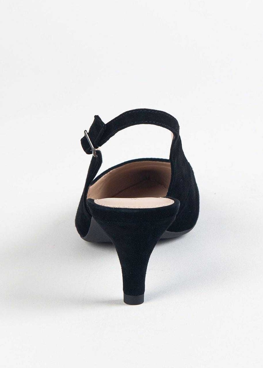 Shoes Pelle Moda | Calyda Classic Slingback Black Suede