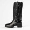 Shoes MA '91 | Buckle Engineer Boot Black Leather