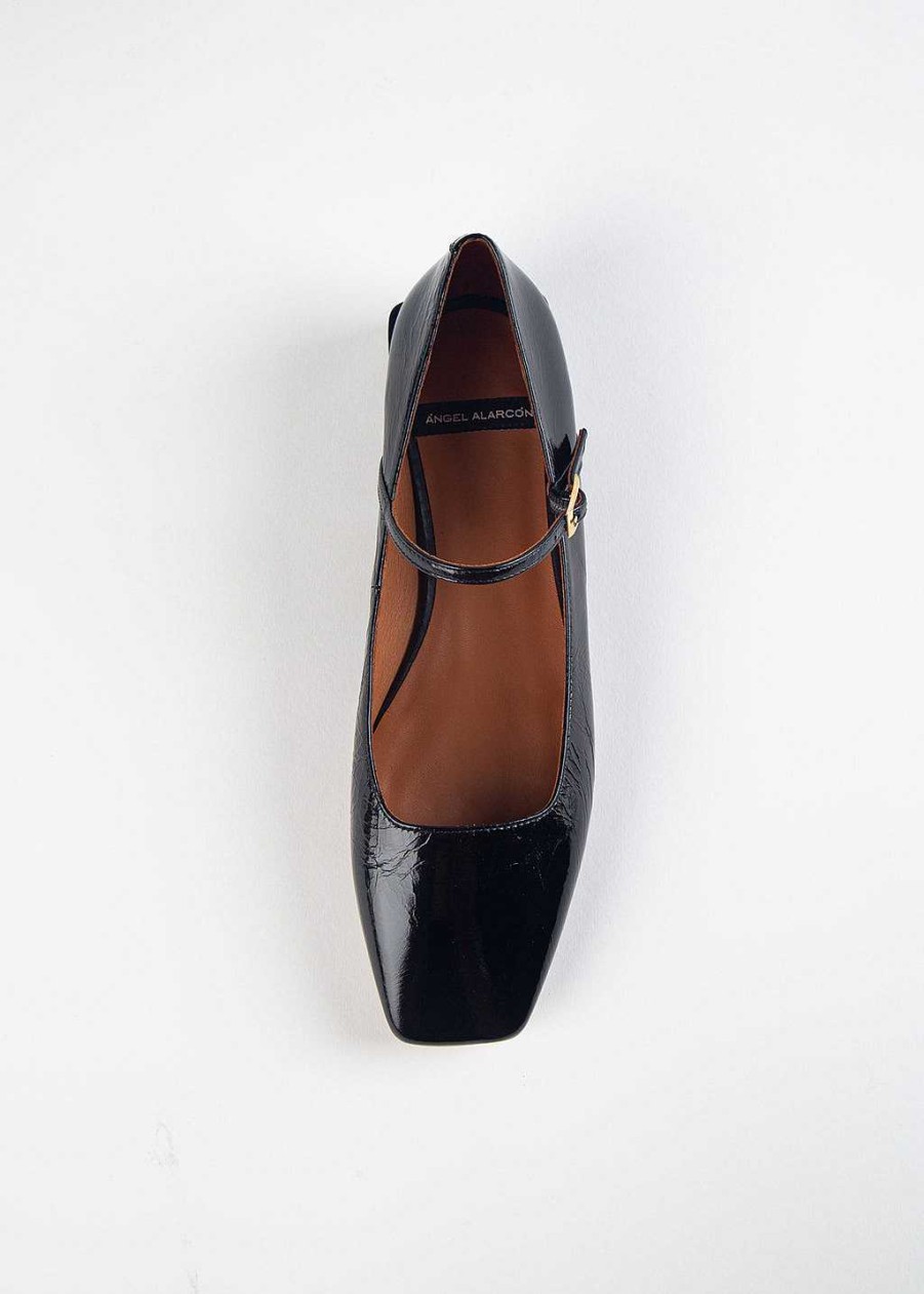 Shoes Ángel Alarcón | Square Toe Mary Jane Black Patent