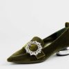 Shoes Jeffrey Campbell | Viona Velvet Flat Green