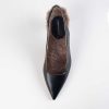 Shoes Fabio Rusconi | Leather Slingback With Fur Lining Black Leather