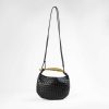 Handbags Inzi | Woven Bag With Brass Handle Black