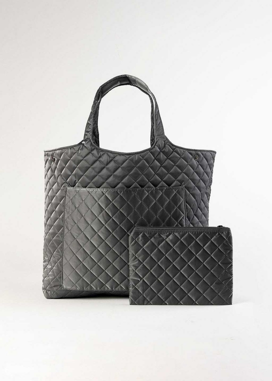 Handbags Haute Shore | Icon Shadow Tote Gunmetal