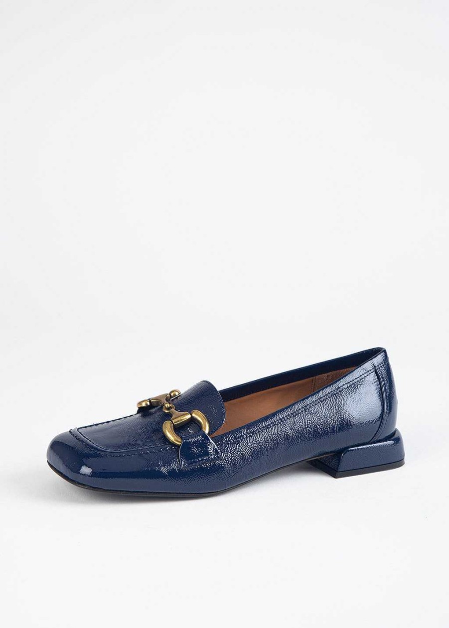 Shoes L'idea by Lori | Square Toe Leather Loafer Sapphire Patent