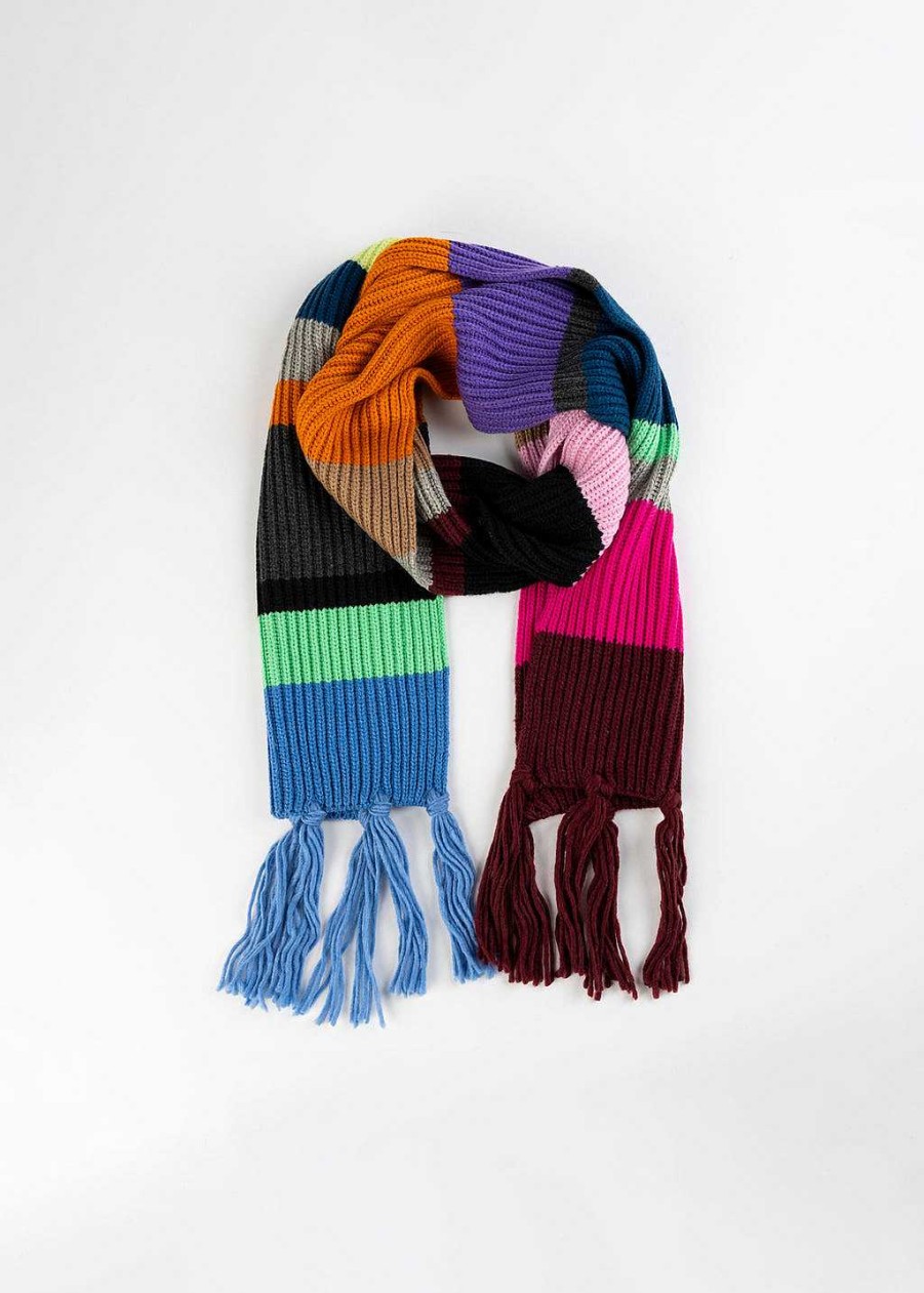 Accessories Echo | Superfine Stripe Scarf Multi