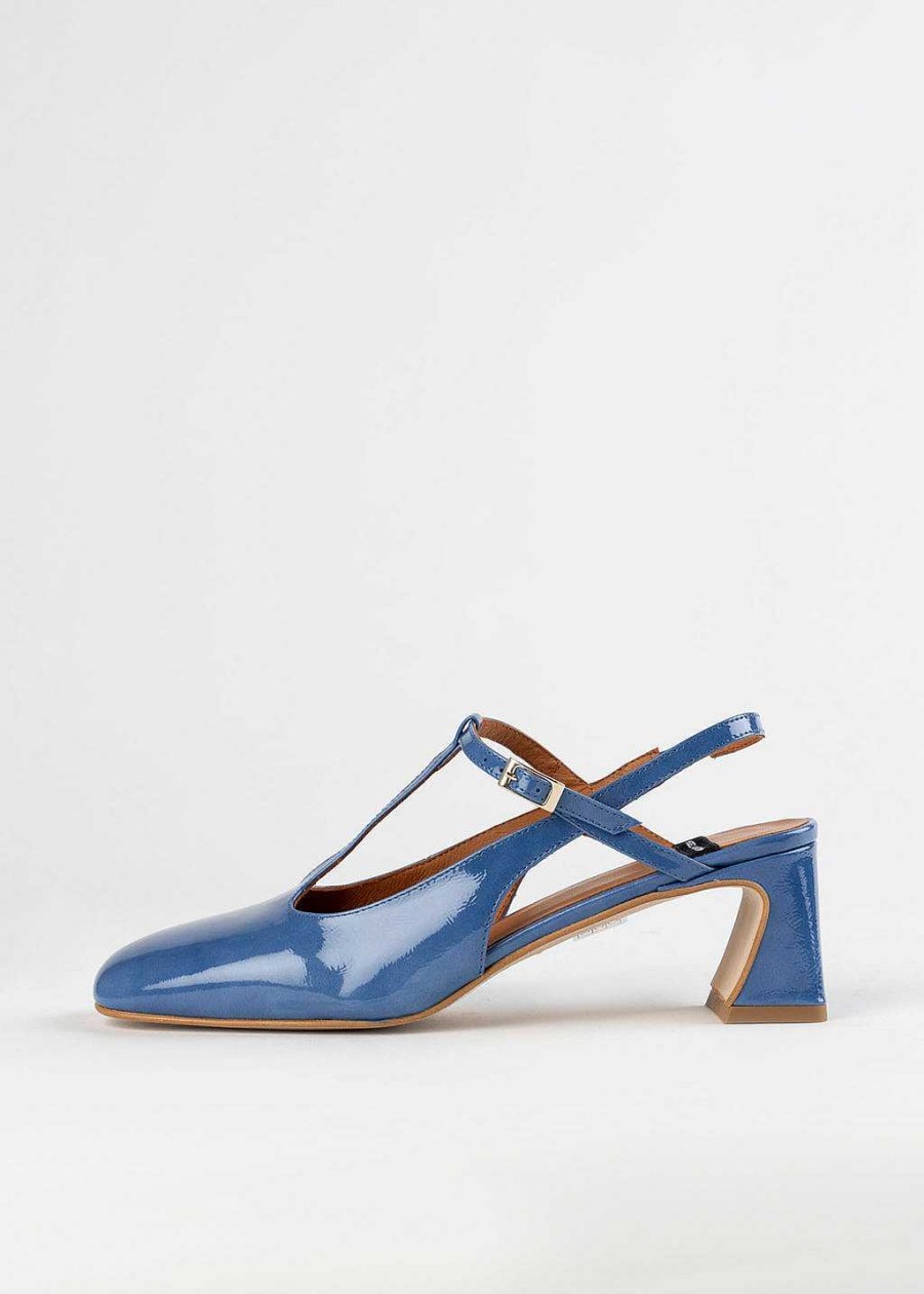 Shoes Ángel Alarcón | T-Strap Mary Jane Blue Patent