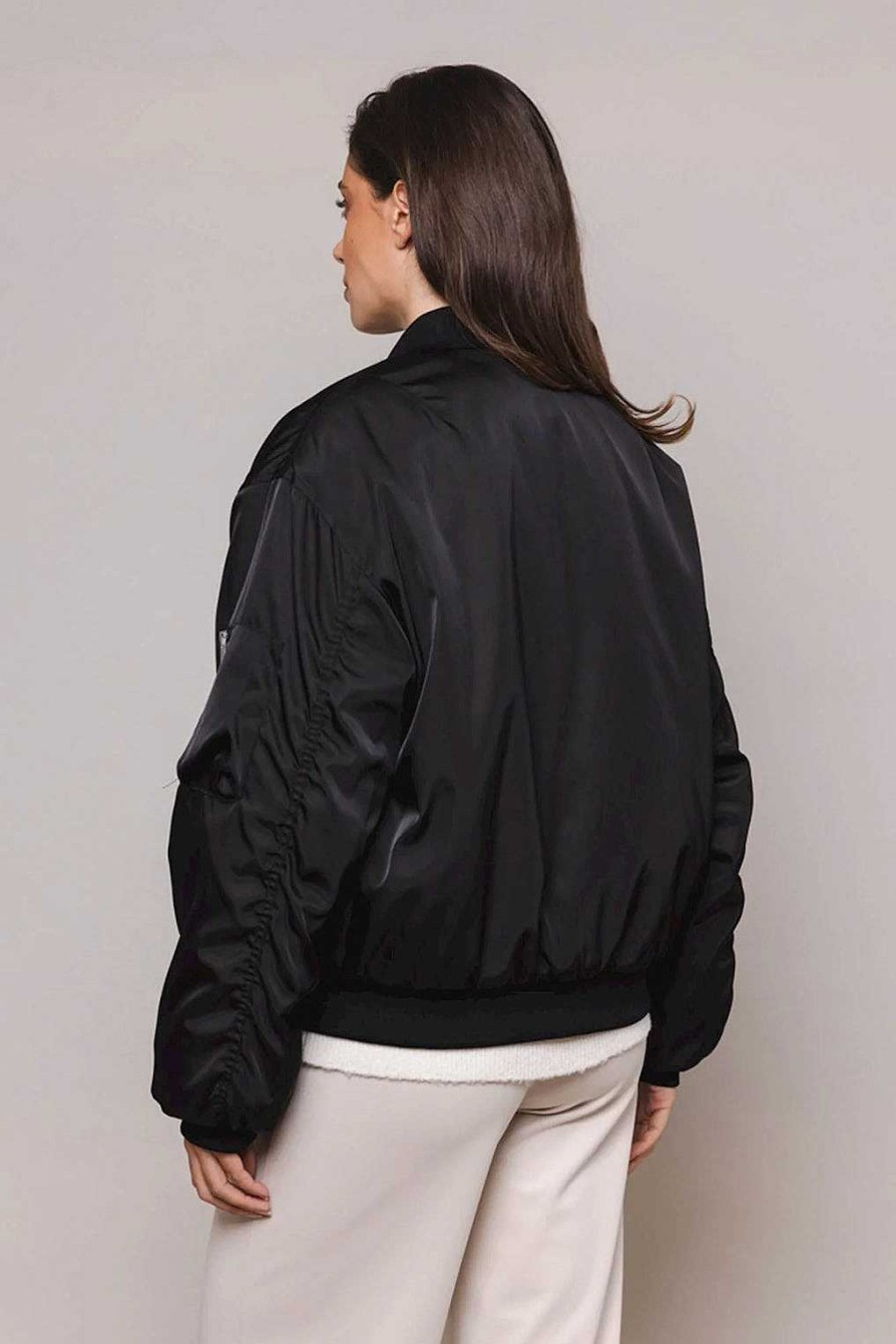 Apparel Rino&Pelle | James Reversible Bomber Jacket Black