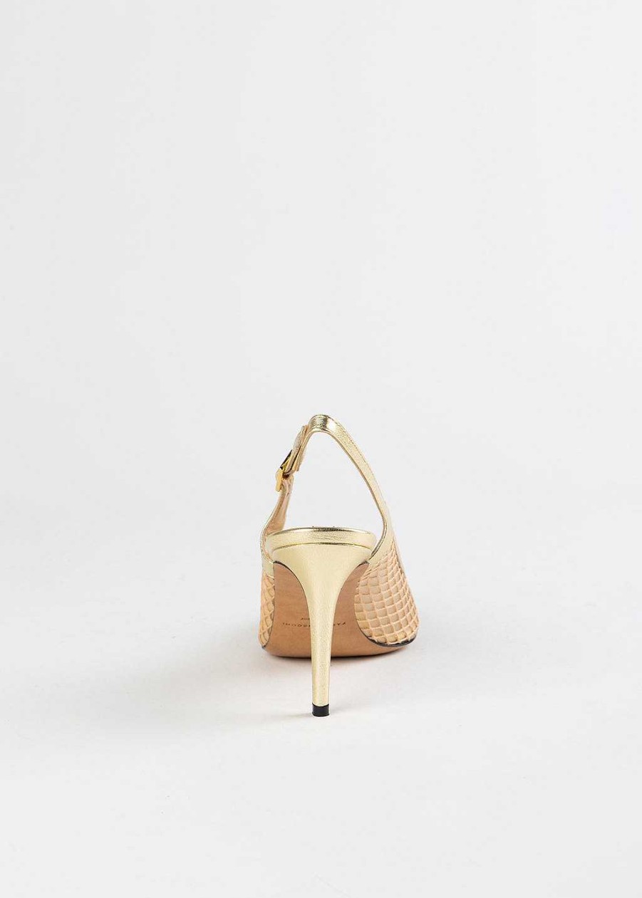 Shoes Fabio Rusconi | Nataly Slingback Pump Gold Leather