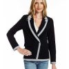 Apparel Drew | Luna Blazer With Contrast Trim Navy