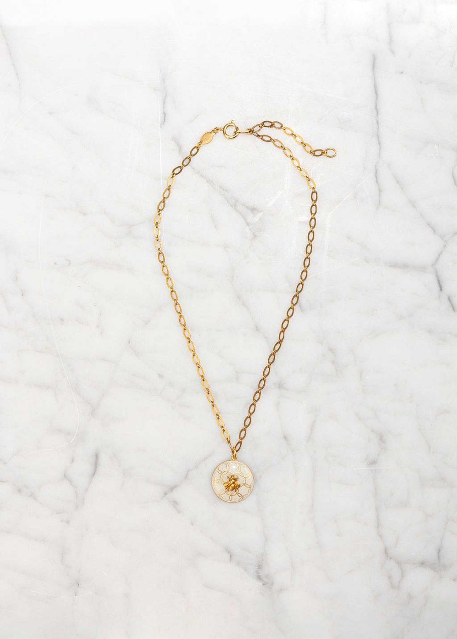 Accessories La Vie Parisienne | Vintage Bee Necklace Gold